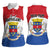 Personalised Saint Barthelemy Women Sleeveless Polo Shirt Ouanalao Coat of Arms