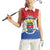 Personalised Saint Barthelemy Women Sleeveless Polo Shirt Ouanalao Coat of Arms