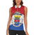 Personalised Saint Barthelemy Women Sleeveless Polo Shirt Ouanalao Coat of Arms