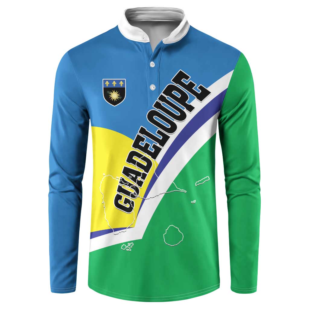 Personalised Guadeloupe Button Sweatshirt Gwadloup Simple Style