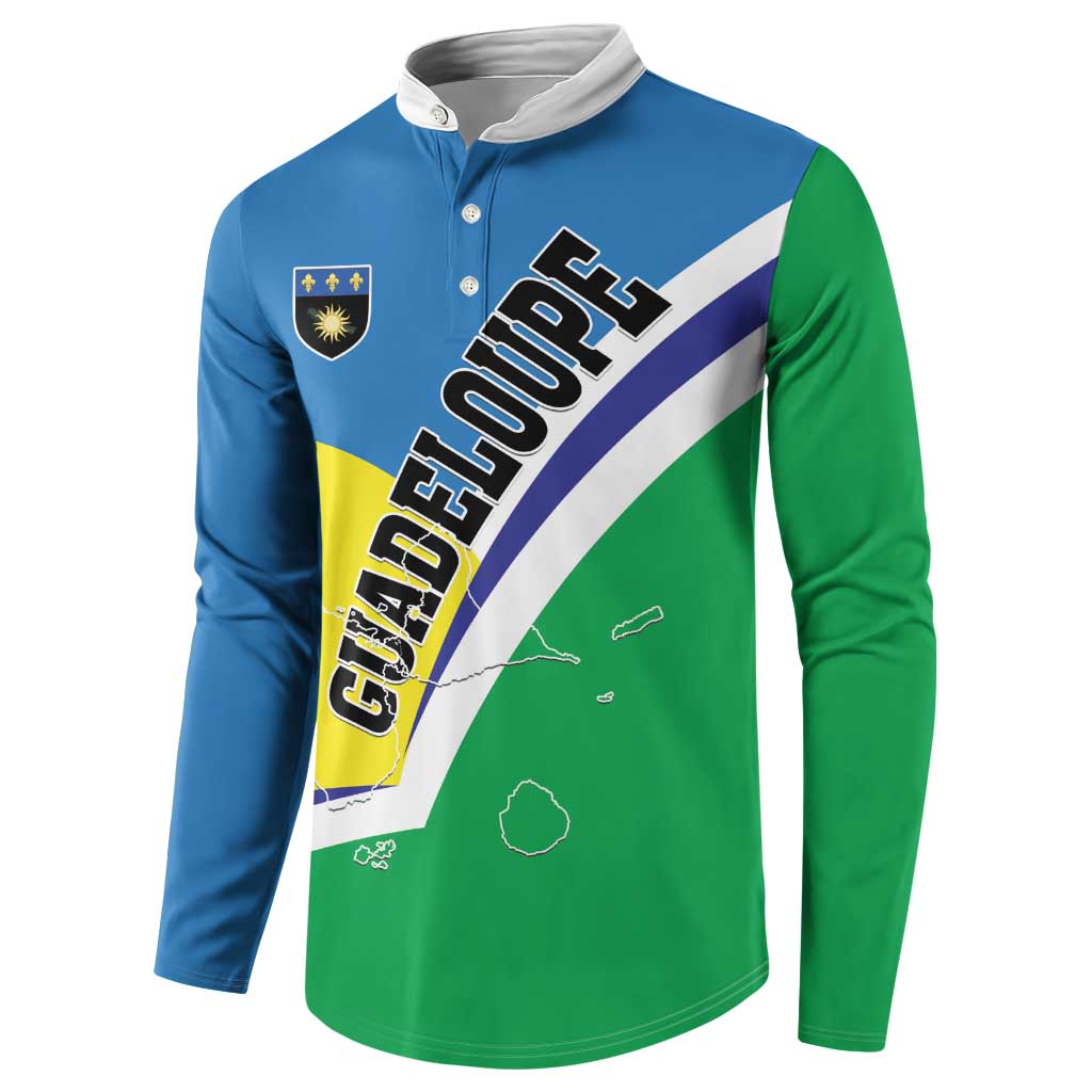 Personalised Guadeloupe Button Sweatshirt Gwadloup Simple Style