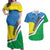 Personalised Guadeloupe Couples Matching Off Shoulder Maxi Dress and Hawaiian Shirt Gwadloup Simple Style