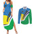 Personalised Guadeloupe Couples Matching Summer Maxi Dress and Long Sleeve Button Shirt Gwadloup Simple Style