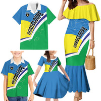 Personalised Guadeloupe Family Matching Mermaid Dress and Hawaiian Shirt Gwadloup Simple Style