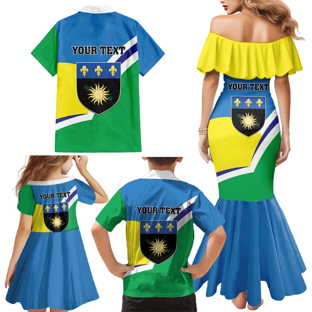 Personalised Guadeloupe Family Matching Mermaid Dress and Hawaiian Shirt Gwadloup Simple Style