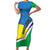 Personalised Guadeloupe Family Matching Short Sleeve Bodycon Dress and Hawaiian Shirt Gwadloup Simple Style