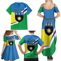 Personalised Guadeloupe Family Matching Summer Maxi Dress and Hawaiian Shirt Gwadloup Simple Style