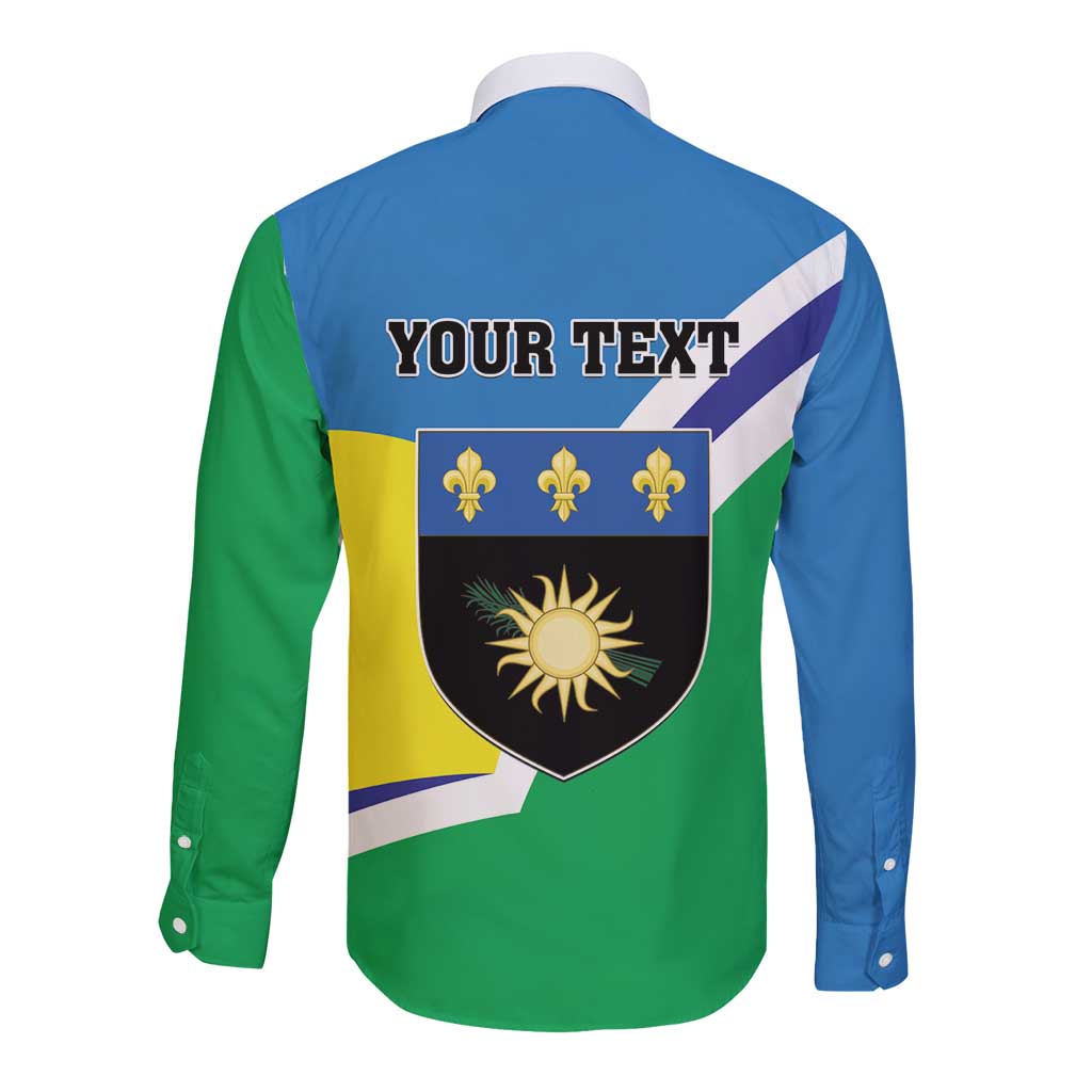 Personalised Guadeloupe Long Sleeve Button Shirt Gwadloup Simple Style