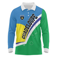 Personalised Guadeloupe Long Sleeve Polo Shirt Gwadloup Simple Style