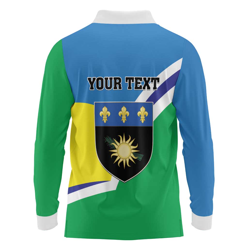 Personalised Guadeloupe Long Sleeve Polo Shirt Gwadloup Simple Style
