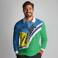 Personalised Guadeloupe Long Sleeve Polo Shirt Gwadloup Simple Style