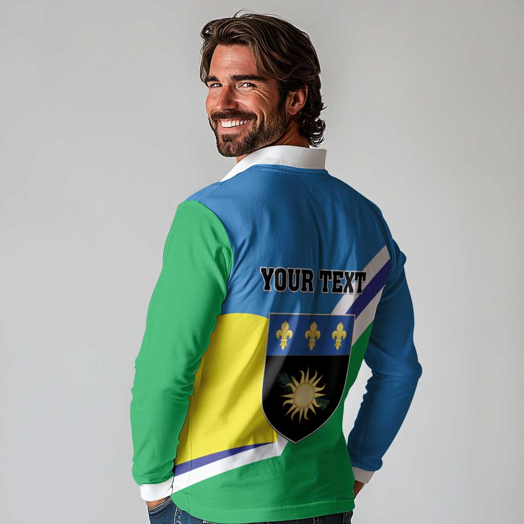 Personalised Guadeloupe Long Sleeve Polo Shirt Gwadloup Simple Style