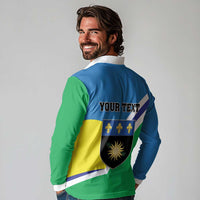 Personalised Guadeloupe Long Sleeve Polo Shirt Gwadloup Simple Style