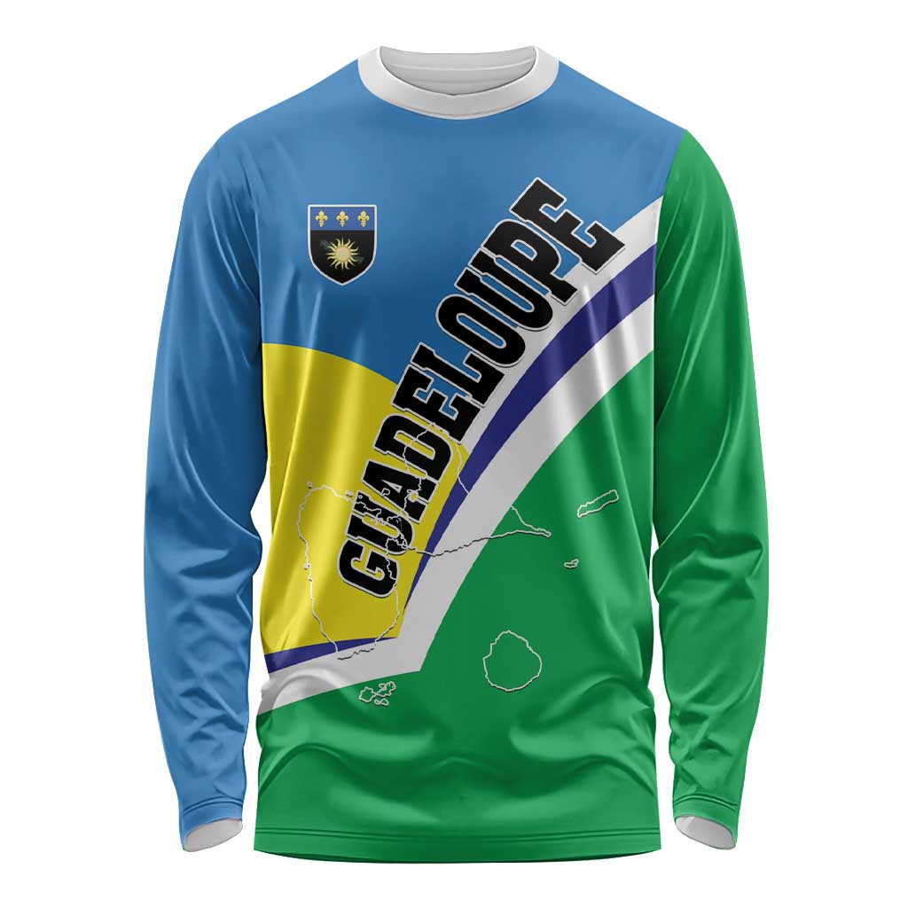 Personalised Guadeloupe Long Sleeve Shirt Gwadloup Simple Style