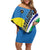 Personalised Guadeloupe Off Shoulder Short Dress Gwadloup Simple Style