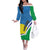 Personalised Guadeloupe Off The Shoulder Long Sleeve Dress Gwadloup Simple Style