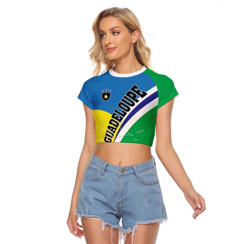 Personalised Guadeloupe Raglan Cropped T Shirt Gwadloup Simple Style