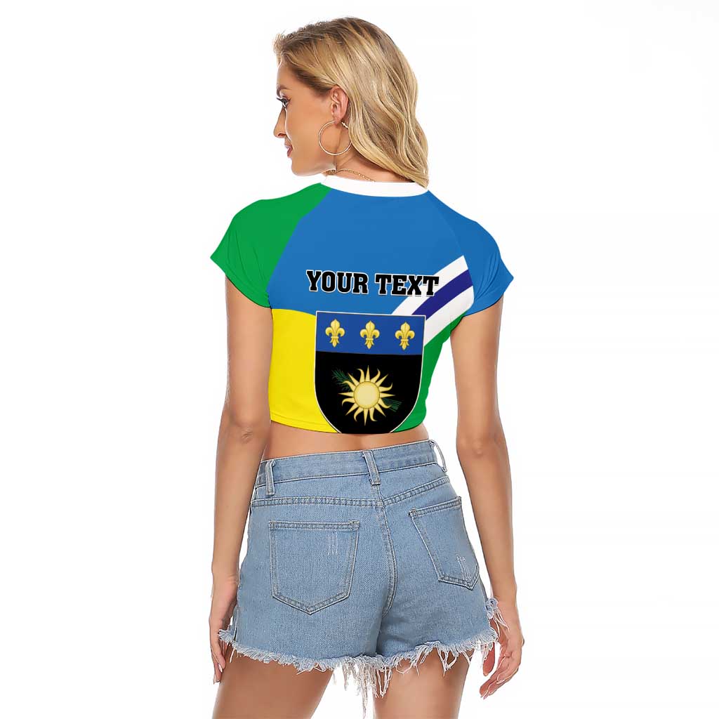 Personalised Guadeloupe Raglan Cropped T Shirt Gwadloup Simple Style