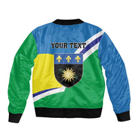 Personalised Guadeloupe Sleeve Zip Bomber Jacket Gwadloup Simple Style