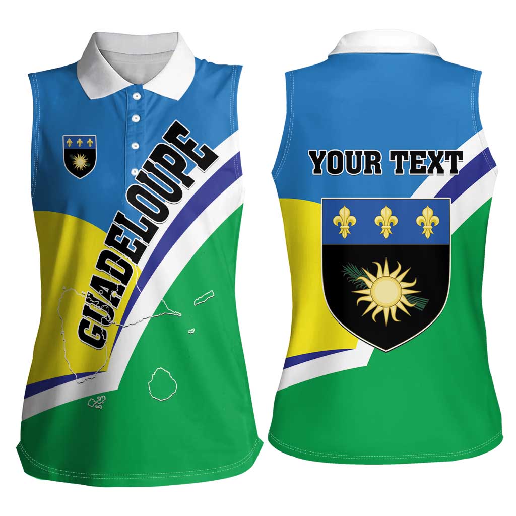 Personalised Guadeloupe Women Sleeveless Polo Shirt Gwadloup Simple Style