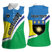 Personalised Guadeloupe Women Sleeveless Polo Shirt Gwadloup Simple Style