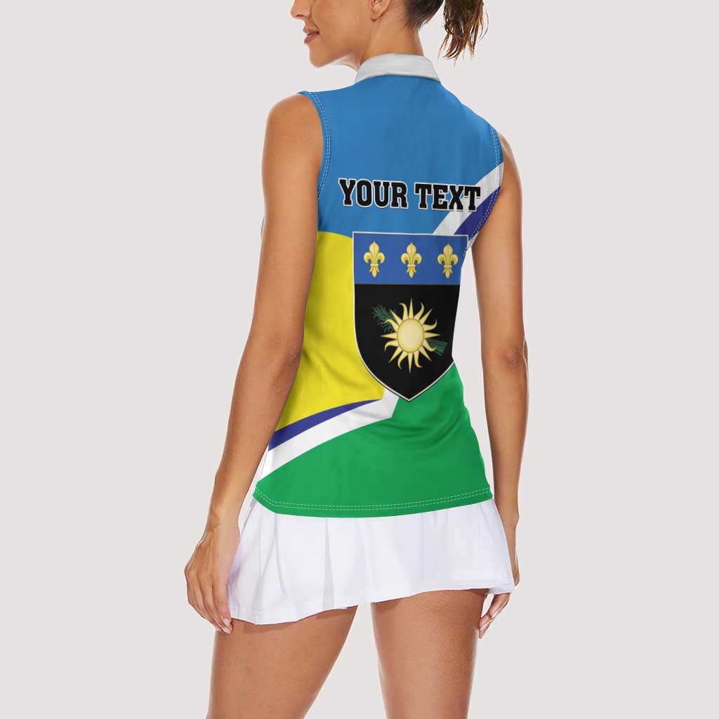 Personalised Guadeloupe Women Sleeveless Polo Shirt Gwadloup Simple Style