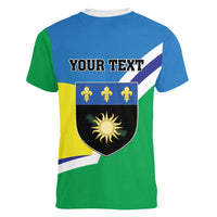 Personalised Guadeloupe Women V-Neck T-Shirt Gwadloup Simple Style