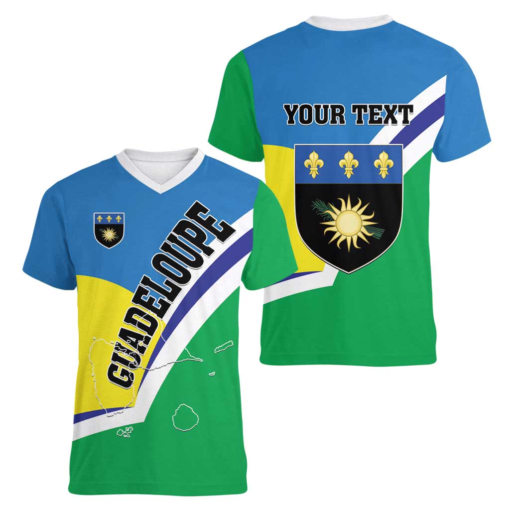Personalised Guadeloupe Women V-Neck T-Shirt Gwadloup Simple Style