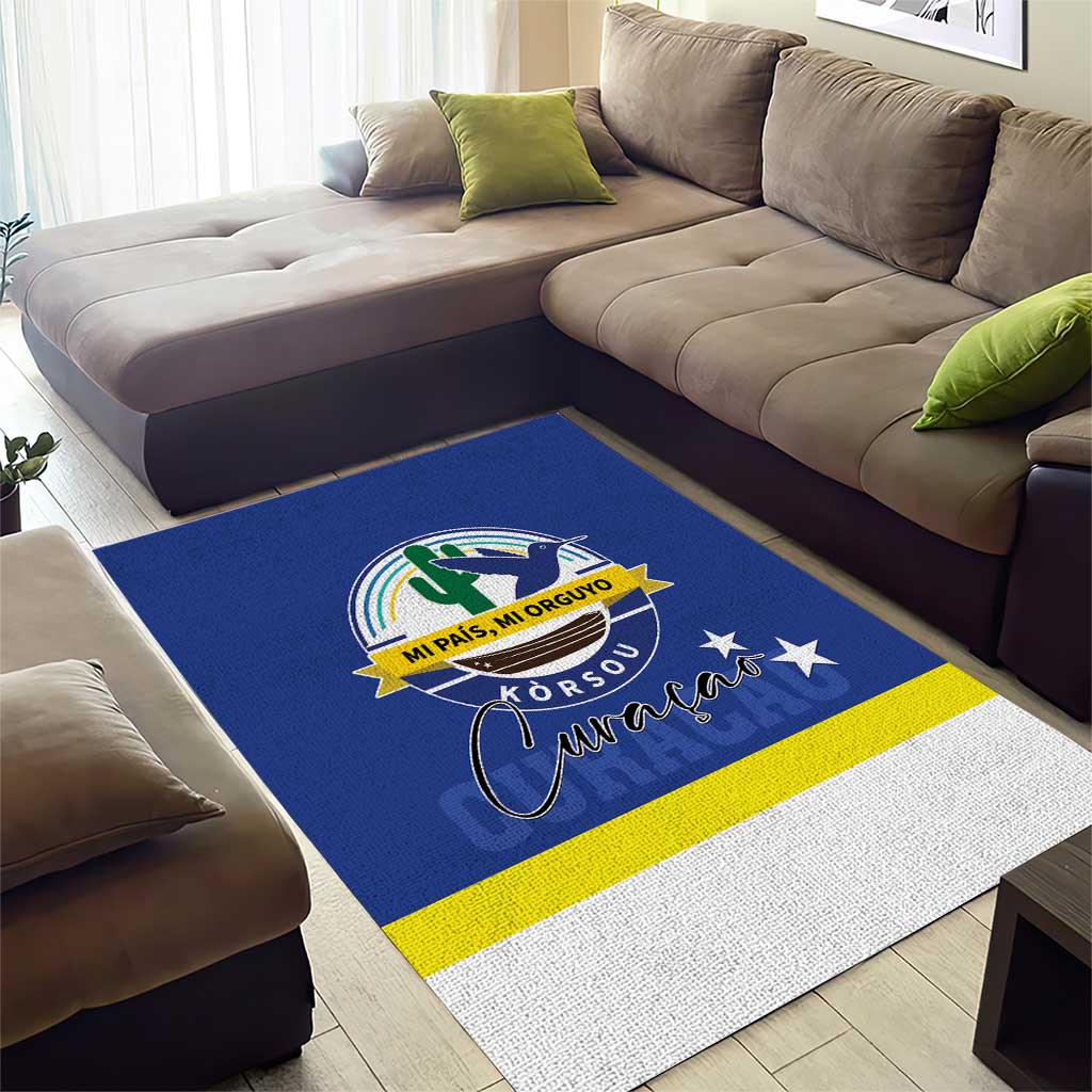 Curacao Area Rug Pais Korsou Coat of Arms