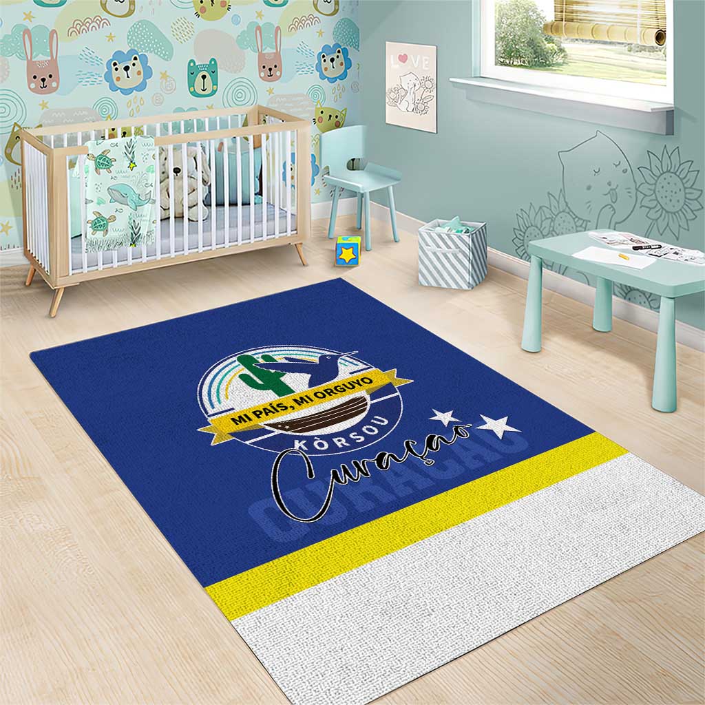 Curacao Area Rug Pais Korsou Coat of Arms