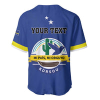 Personalised Curacao Baseball Jersey Pais Korsou Coat of Arms