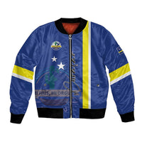 Personalised Curacao Bomber Jacket Pais Korsou Coat of Arms