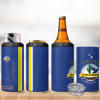 Personalised Curacao 4 in 1 Can Cooler Tumbler Pais Korsou Coat of Arms