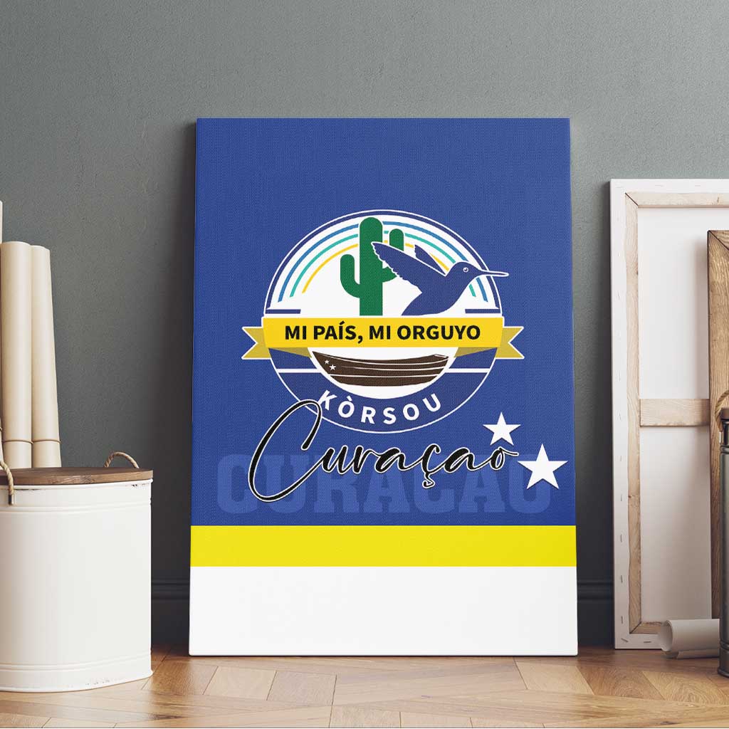 Curacao Canvas Wall Art Pais Korsou Coat of Arms