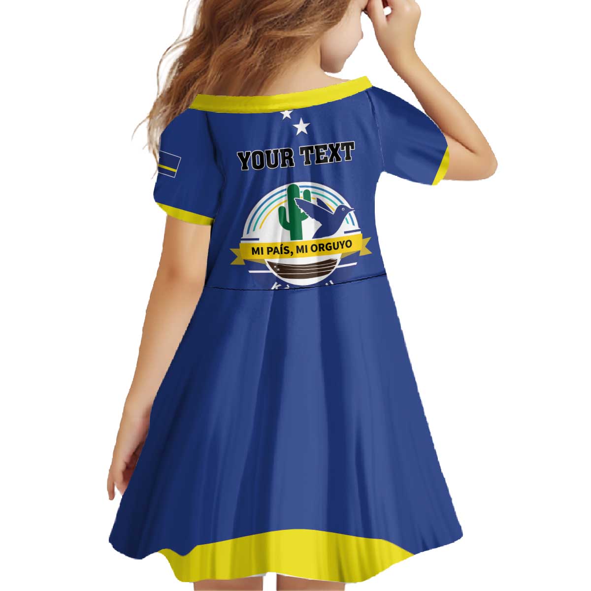 Personalised Curacao Family Matching Off The Shoulder Long Sleeve Dress and Hawaiian Shirt Pais Korsou Coat of Arms