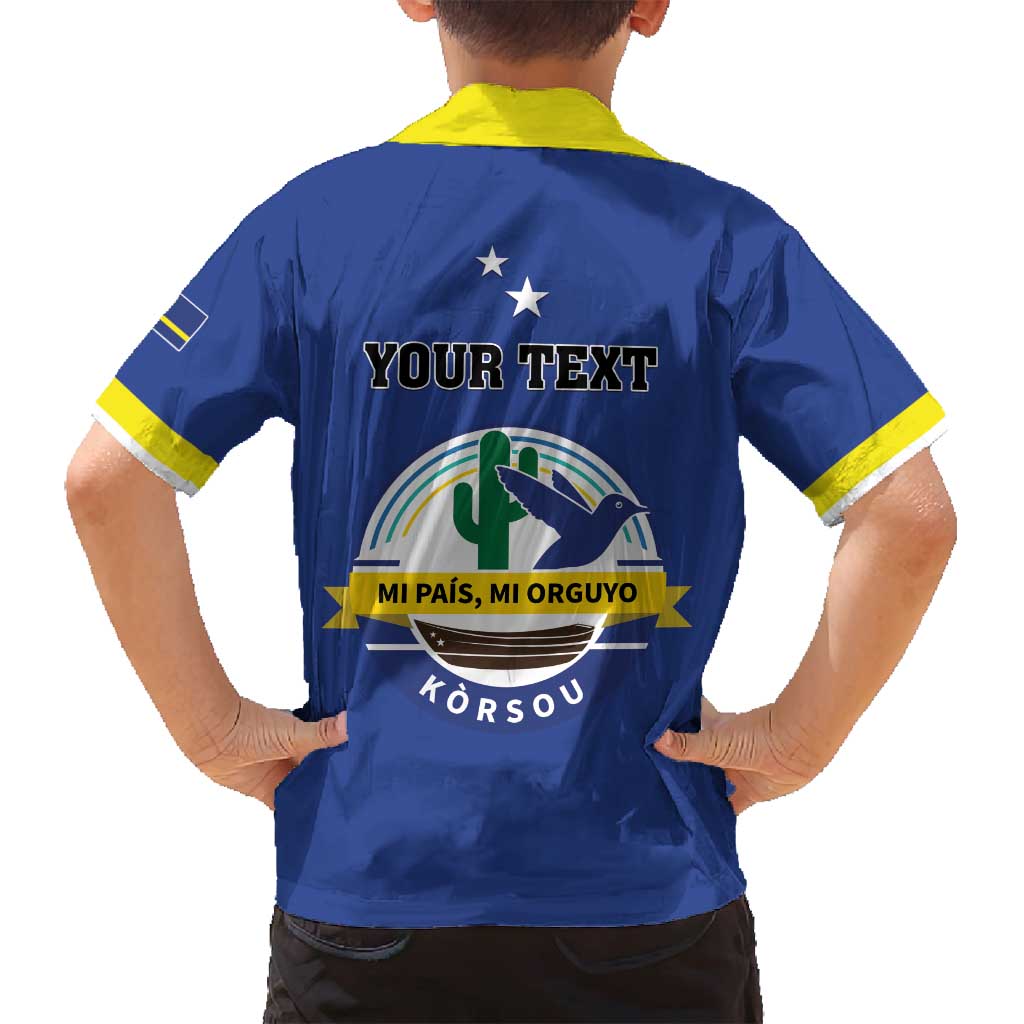 Personalised Curacao Family Matching Off Shoulder Short Dress and Hawaiian Shirt Pais Korsou Coat of Arms