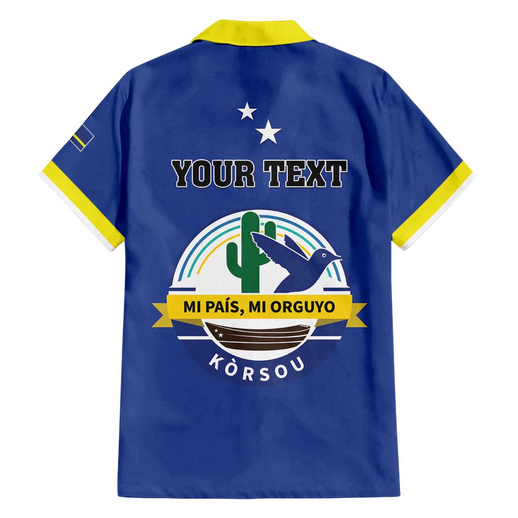 Personalised Curacao Family Matching Off Shoulder Short Dress and Hawaiian Shirt Pais Korsou Coat of Arms