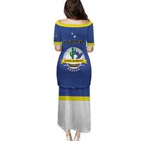 Personalised Curacao Family Matching Puletasi and Hawaiian Shirt Pais Korsou Coat of Arms