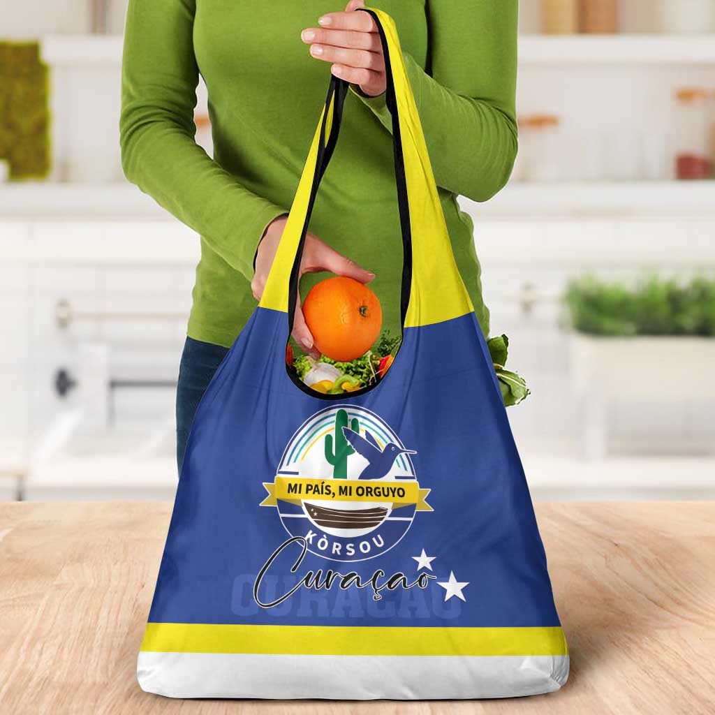 Curacao Grocery Bag Pais Korsou Coat of Arms