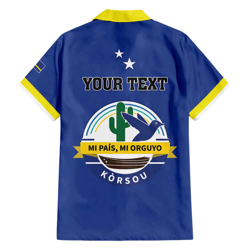 Personalised Curacao Hawaiian Shirt Pais Korsou Coat of Arms