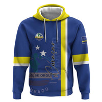 Personalised Curacao Hoodie Pais Korsou Coat of Arms