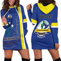 Personalised Curacao Hoodie Dress Pais Korsou Coat of Arms