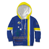 Personalised Curacao Kid Hoodie Pais Korsou Coat of Arms