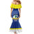 Personalised Curacao Mermaid Dress Pais Korsou Coat of Arms