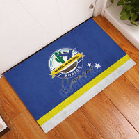 Curacao Rubber Doormat Pais Korsou Coat of Arms