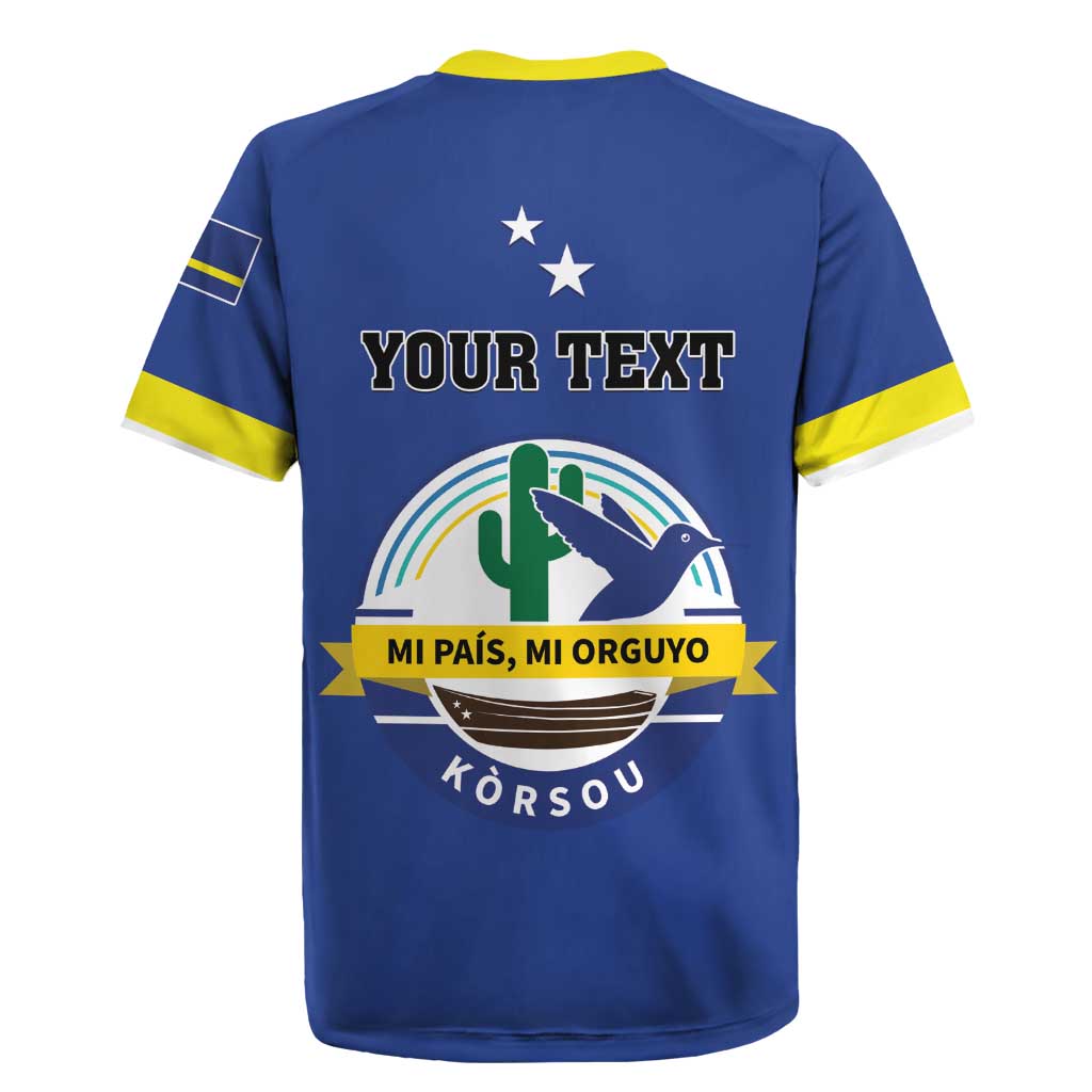 Personalised Curacao Rugby Jersey Pais Korsou Coat of Arms