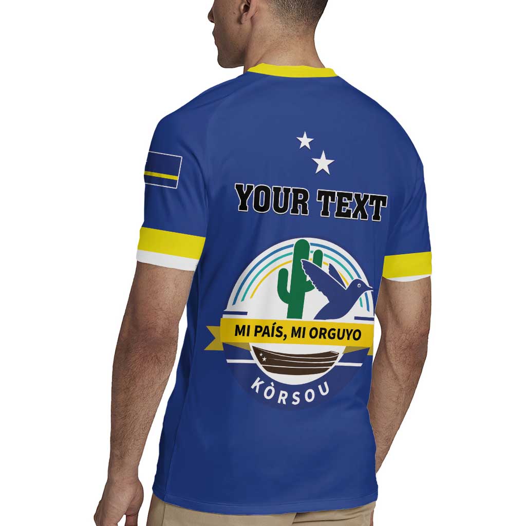 Personalised Curacao Rugby Jersey Pais Korsou Coat of Arms