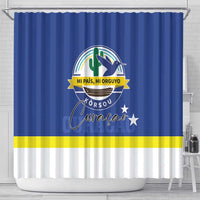 Curacao Shower Curtain Pais Korsou Coat of Arms
