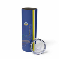 Personalised Curacao Skinny Tumbler Pais Korsou Coat of Arms