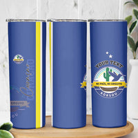 Personalised Curacao Skinny Tumbler Pais Korsou Coat of Arms